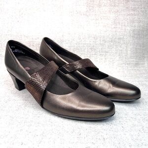 Munro bronze brown Mary Jane heels pumps sz 11 SS wedding party sparkle elegant